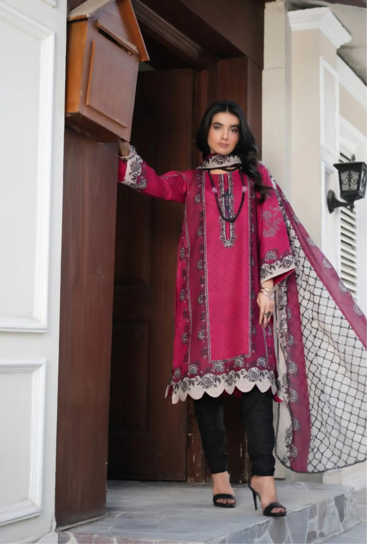 Fuchsia Noir 3-Piece Unstitched