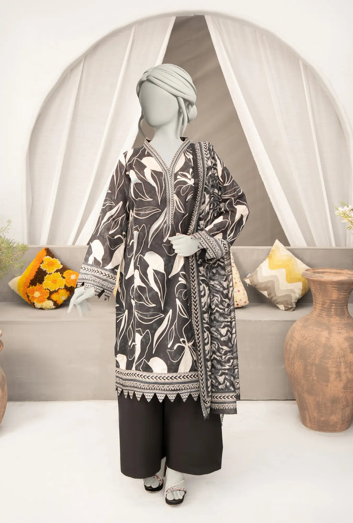 Onyx Abstract – 3-Piece Printed Unstitched Lawn Suit