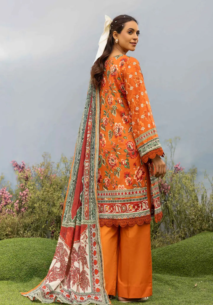 Saffron Sunset – Embroidered 3-Piece Unstitched Lawn Suit