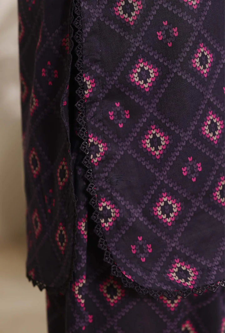 Amethyst Geometry – 3-Piece Printed Unstitched Lawn Suit