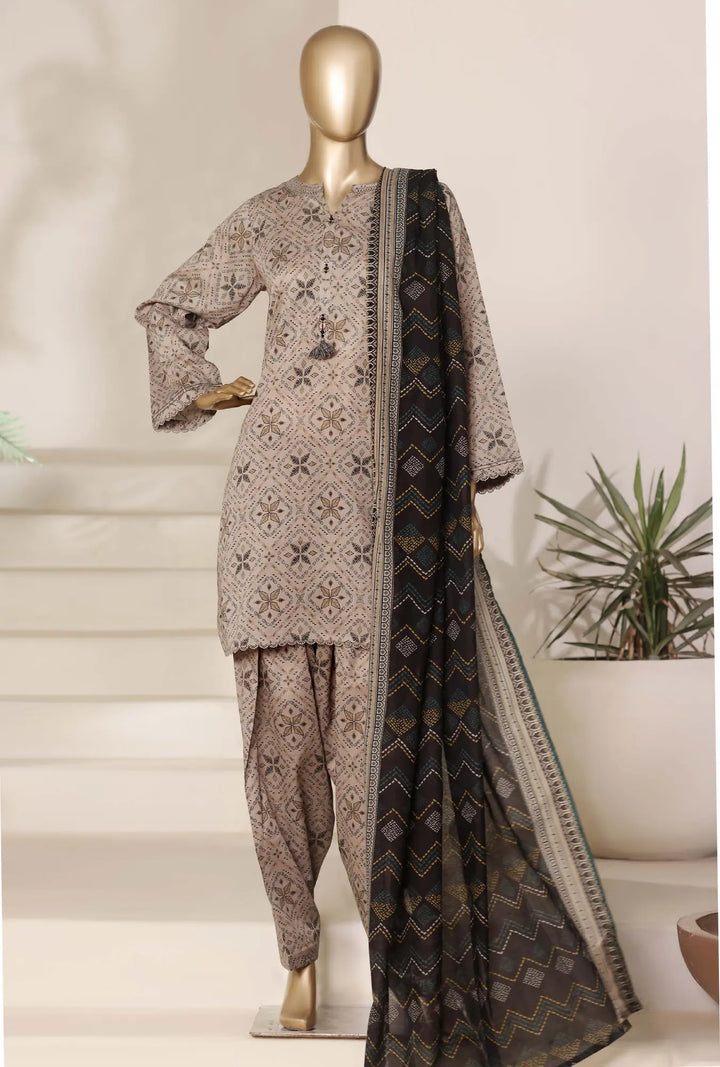 Midnight Mosaic – 3-Piece Printed Unstitched Lawn Suit