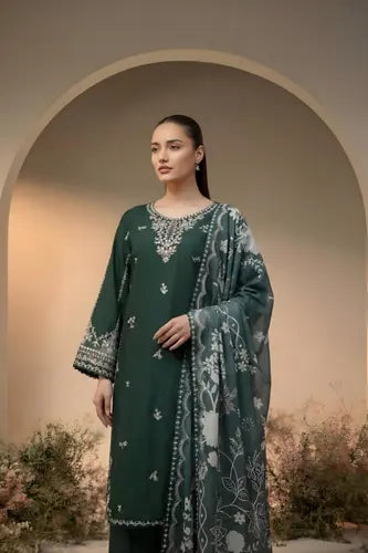 Forest Night Silver-Threaded Formal Pret