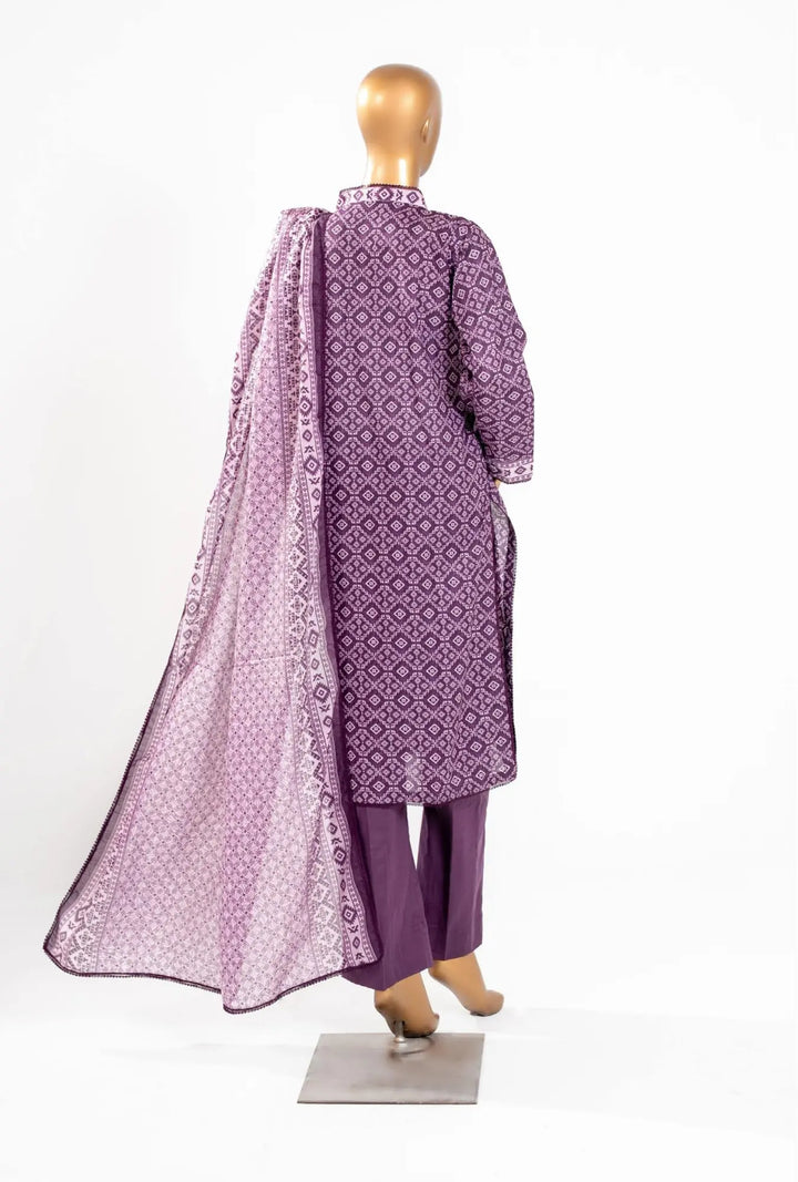 Geometric Violet – Diamond-Print Unstitched Collection