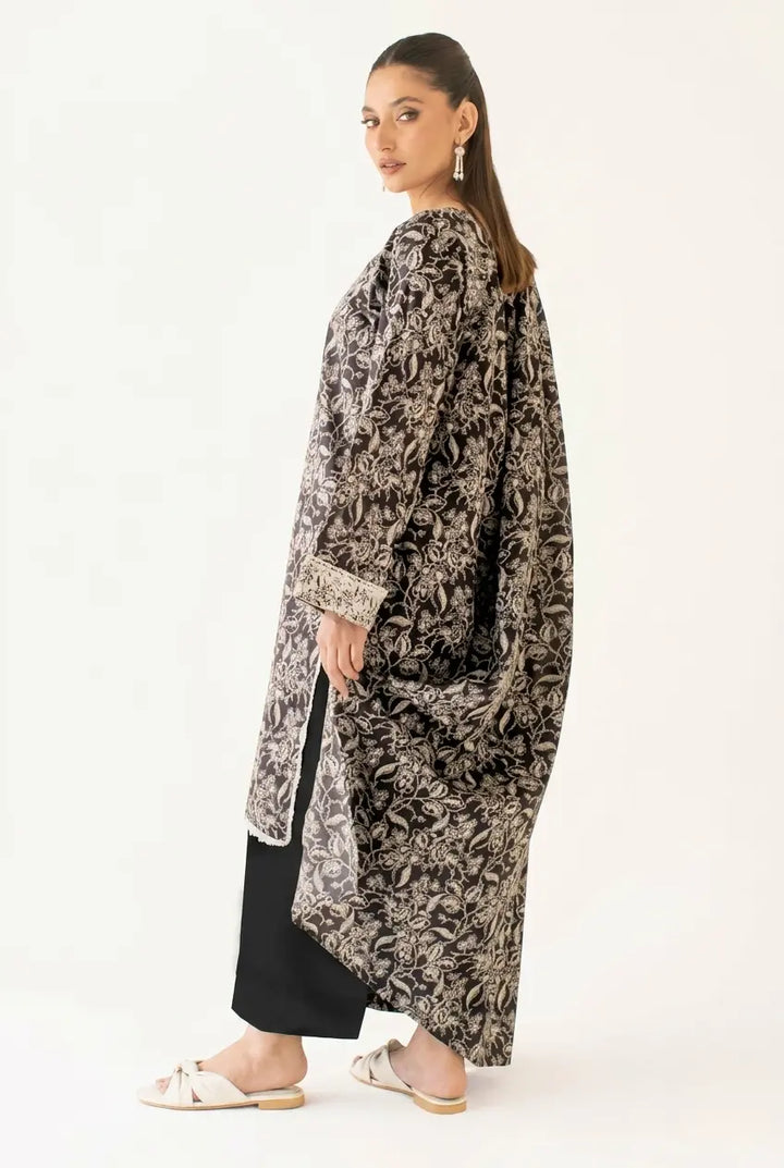 Black Printed Lawn Suit