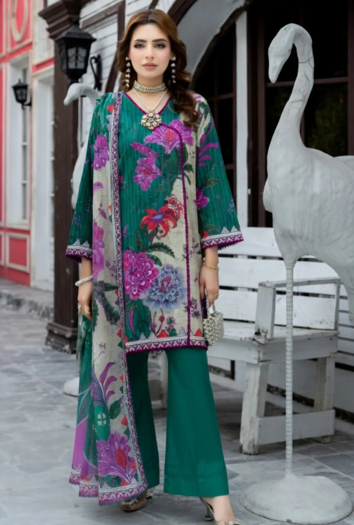 Emerald Muse  3-Piece Unstitched