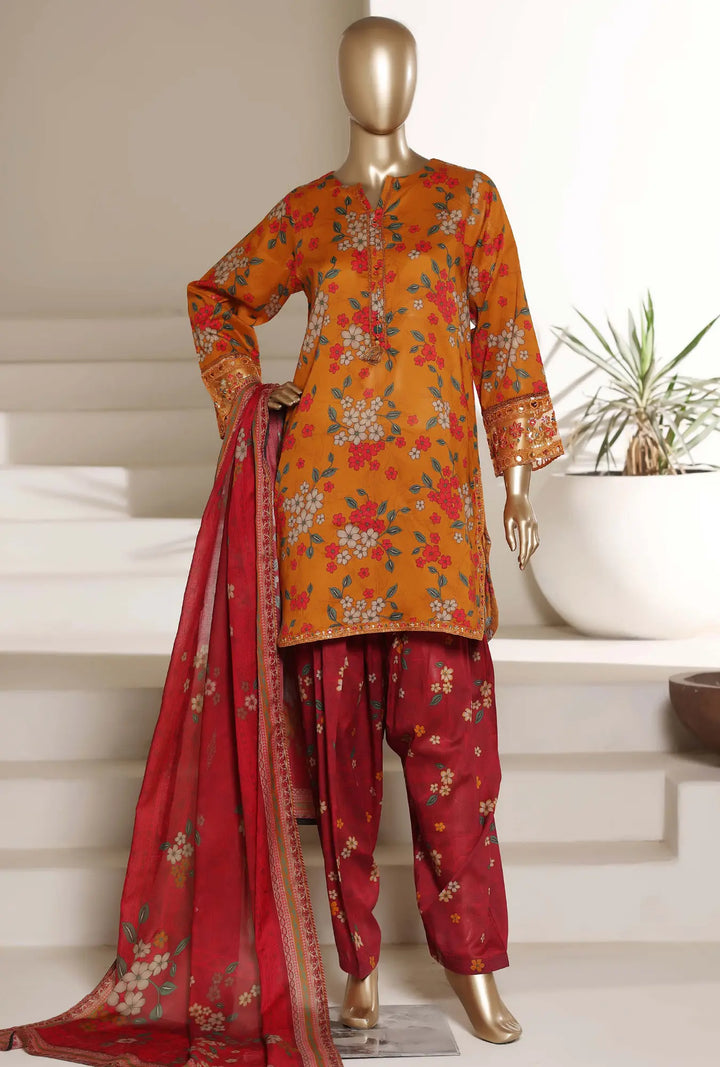 Pine Bloom – Premium 3-Piece Unstitched Lawn