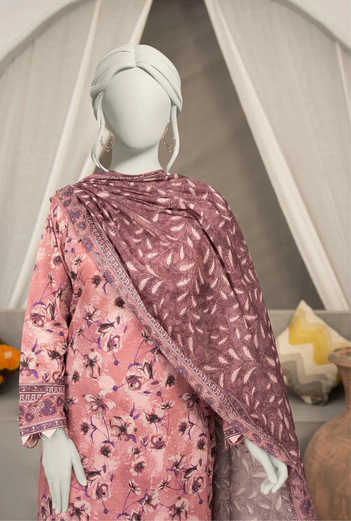 Mauve Meadow – 3-Piece Printed Unstitched Lawn Suit
