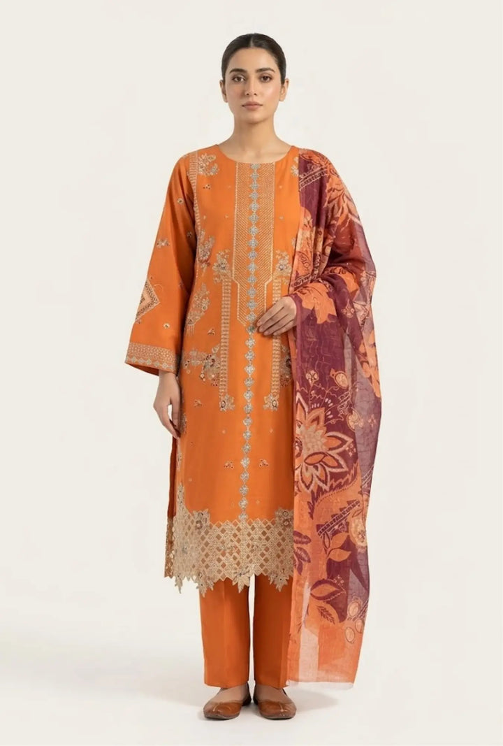 Onyx Ivory  Embroidered 3-Piece