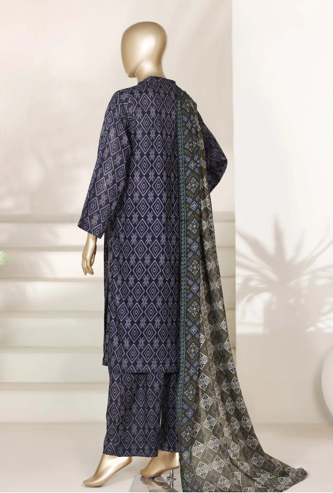Pine Geometric – Premium 3-Piece Unstitched Lawn