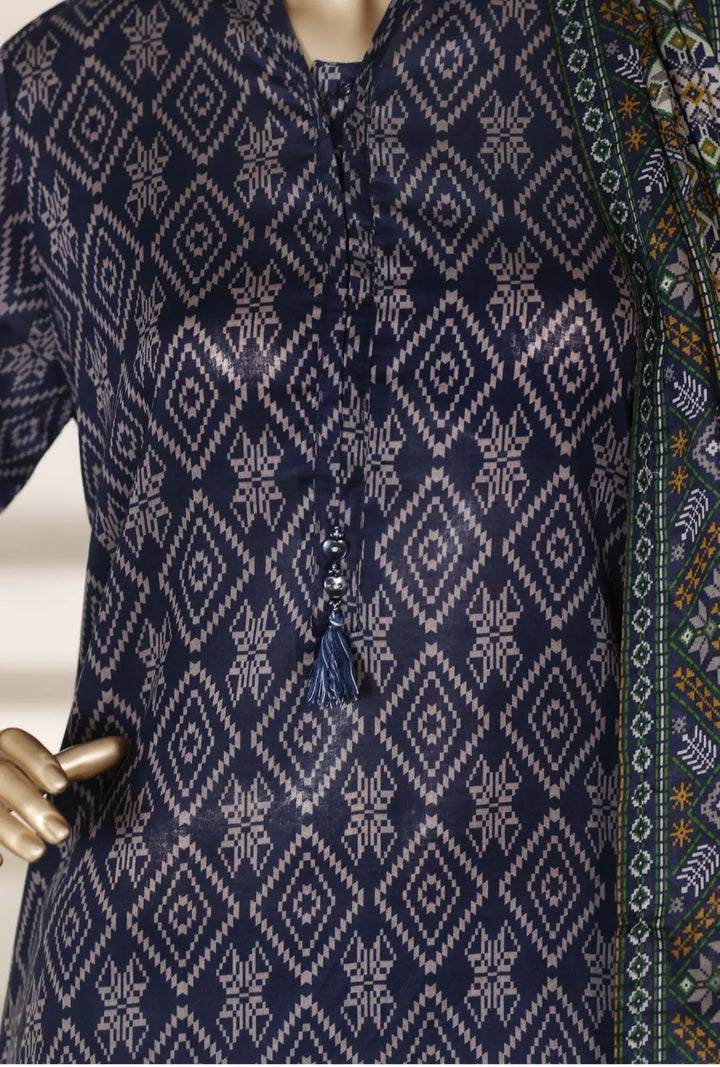 Pine Geometric – Premium 3-Piece Unstitched Lawn