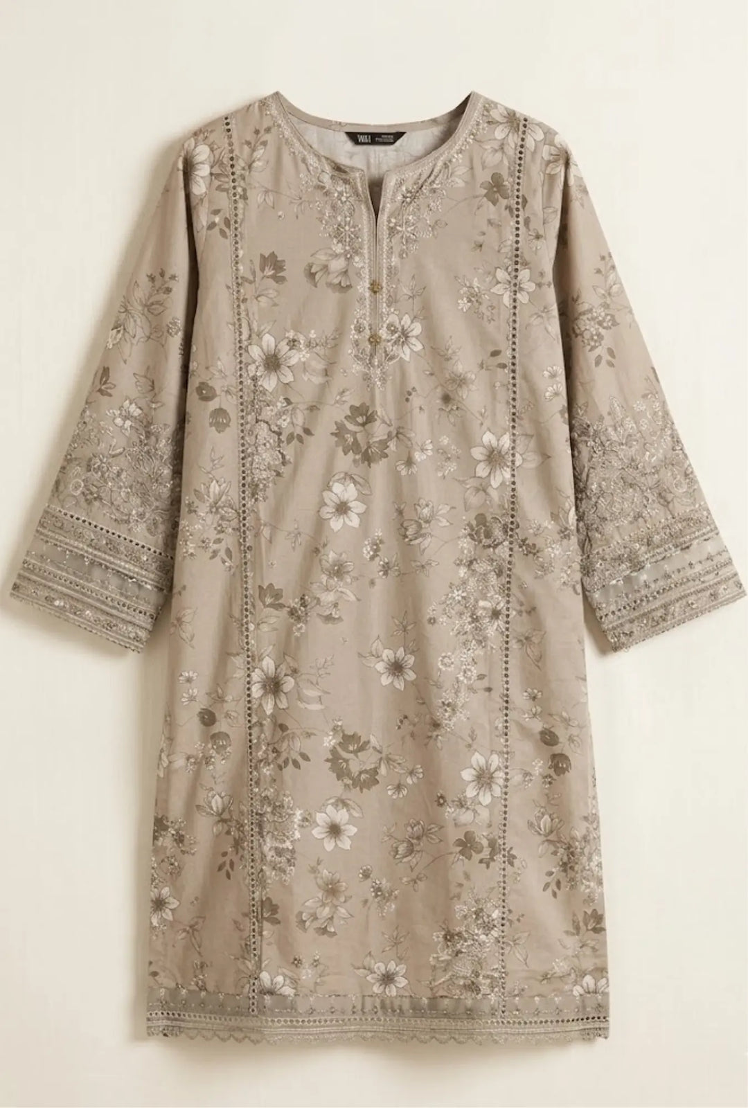 Olive Mist  3-Piece Stitched Lawn Suit