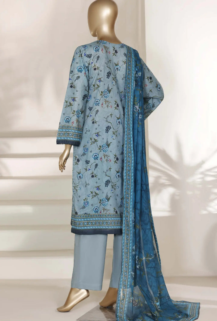 Azure Breeze – 3-Piece Printed Unstitched Lawn Suit