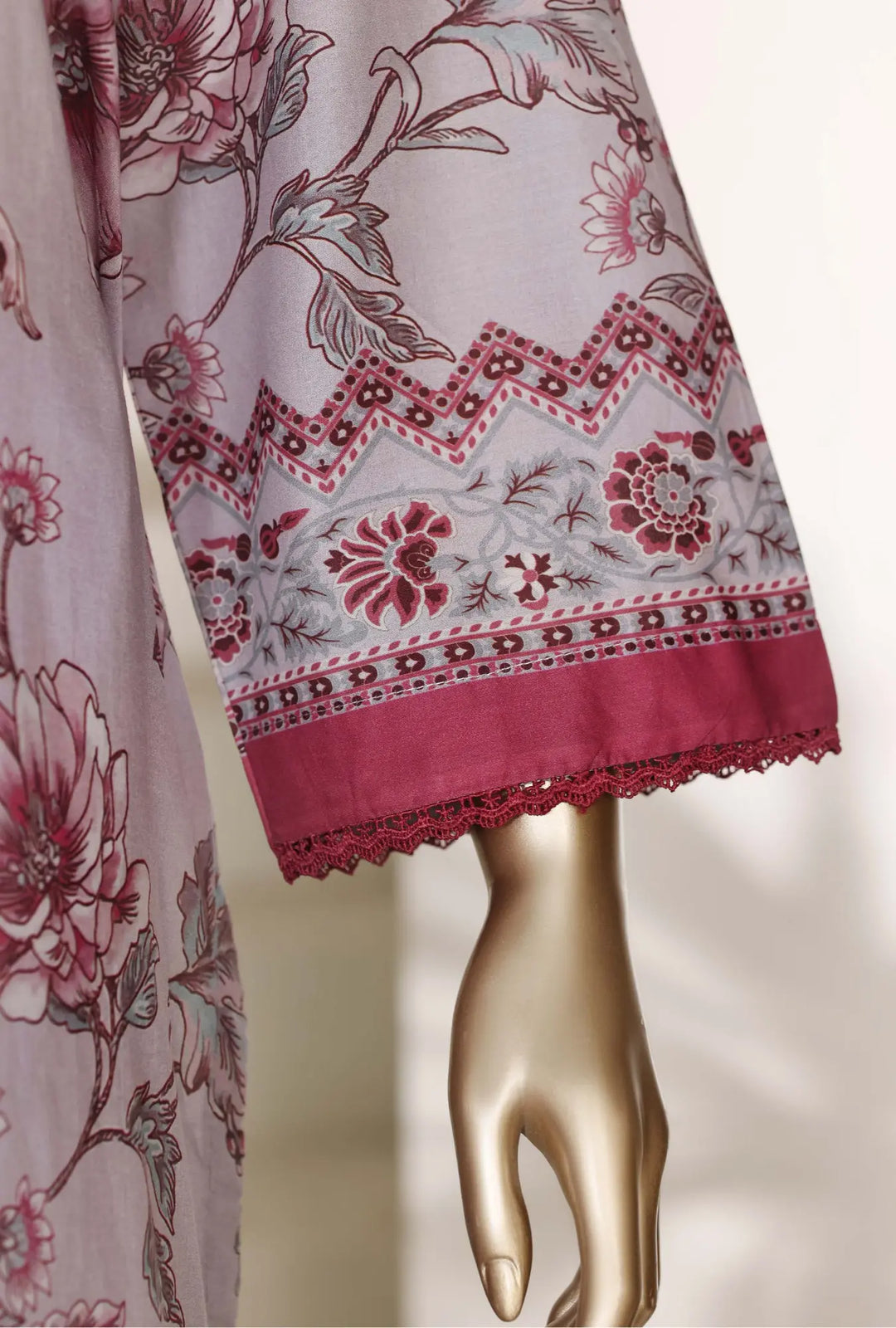 Lavender Rose – 3-Piece Printed Unstitched Lawn Suit