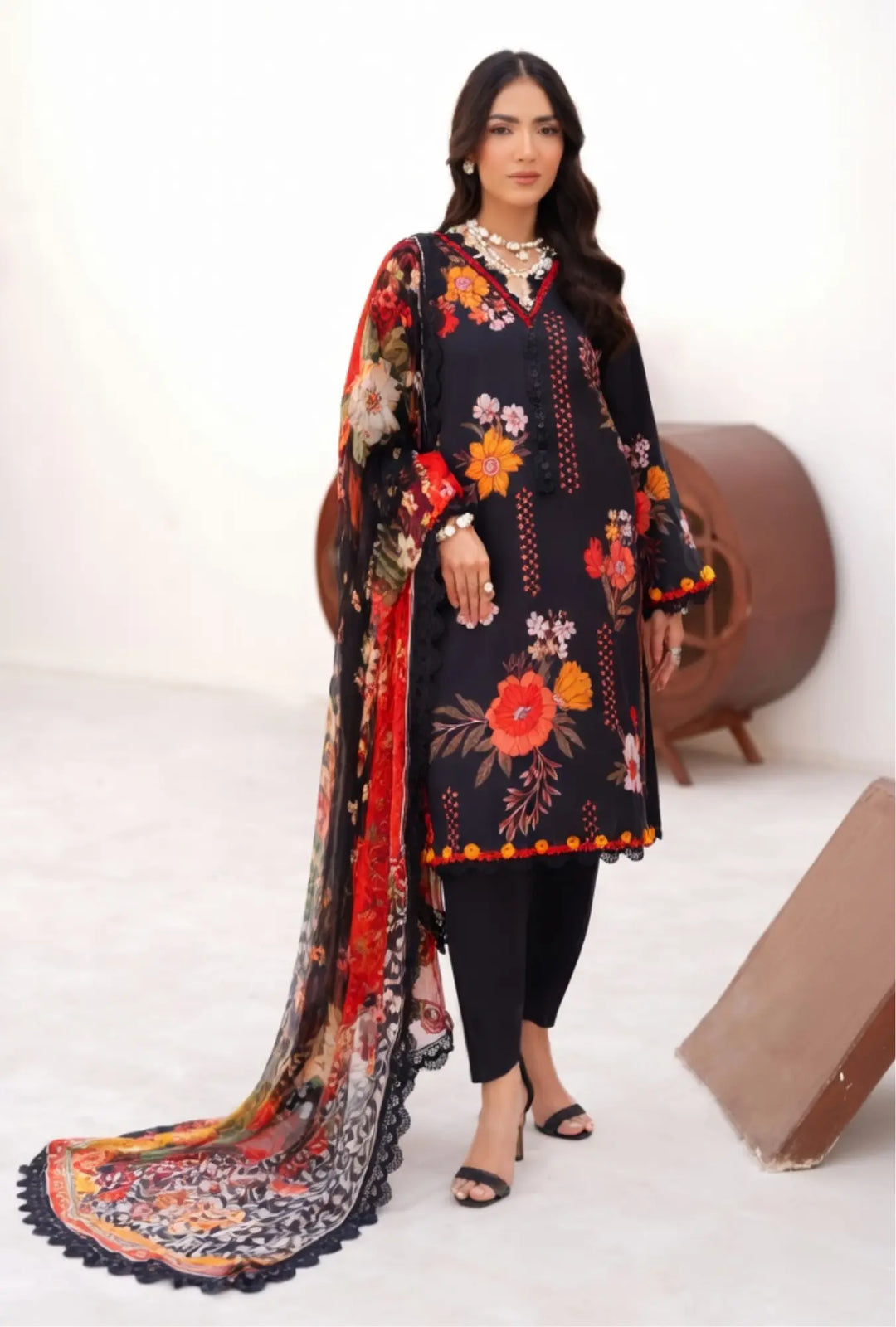 Midnight Marigold – 3-Piece Unstitched