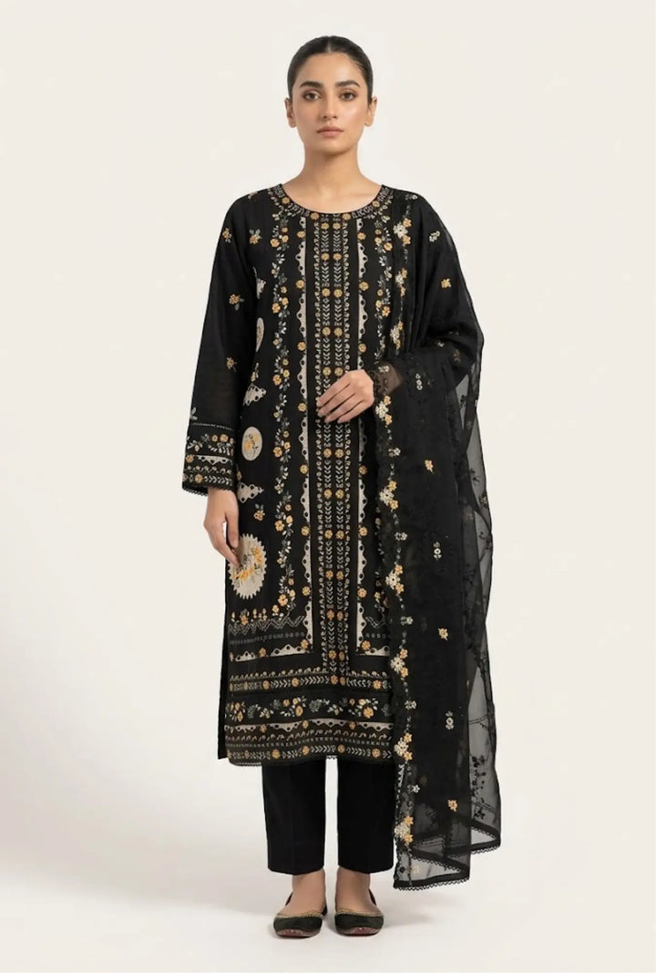 Emerald Grove – Embroidered 3-Piece