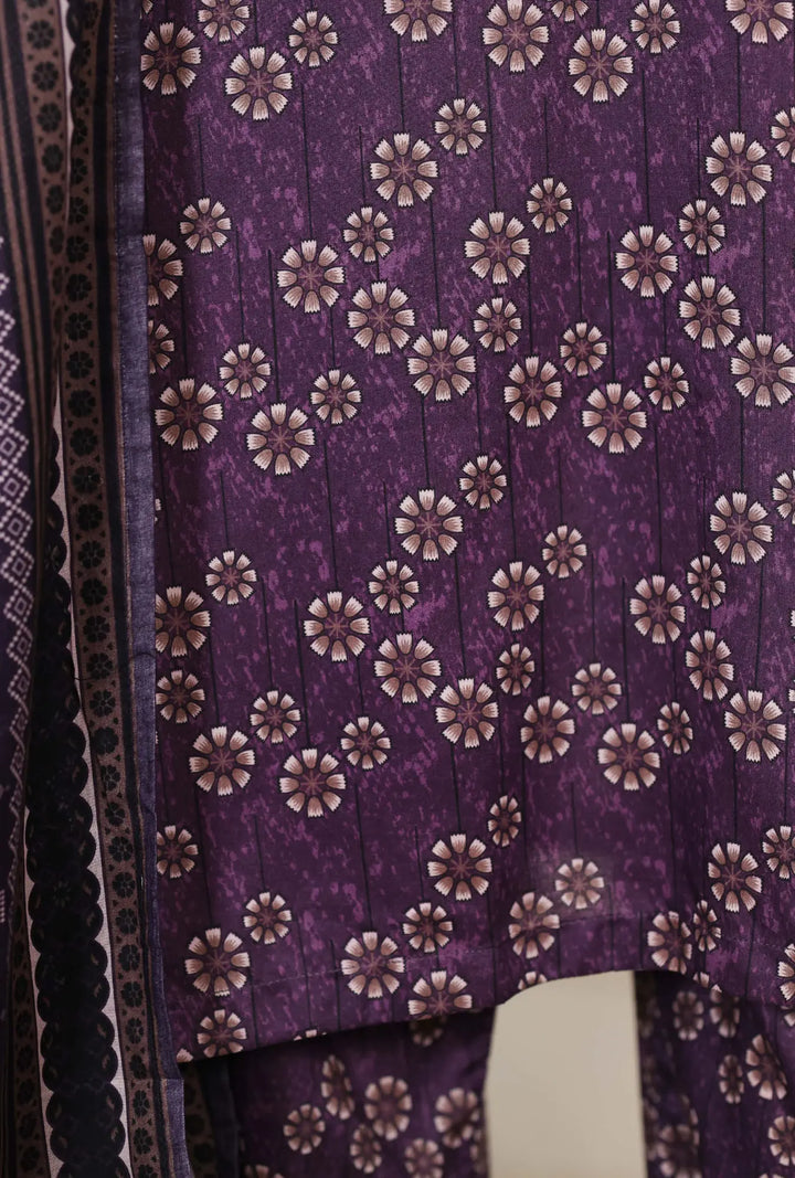 Midnight Violet – Premium 3-Piece Unstitched Lawn