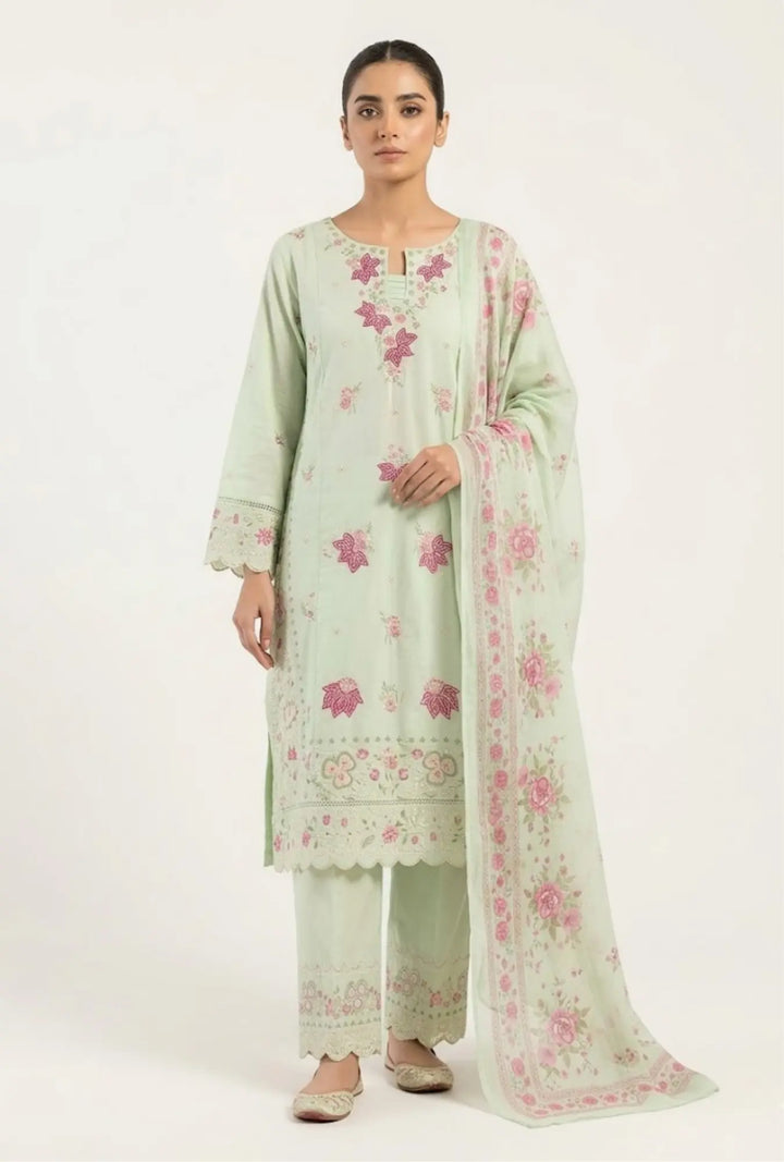 Sage Rose –  Embroidered 3-Piece
