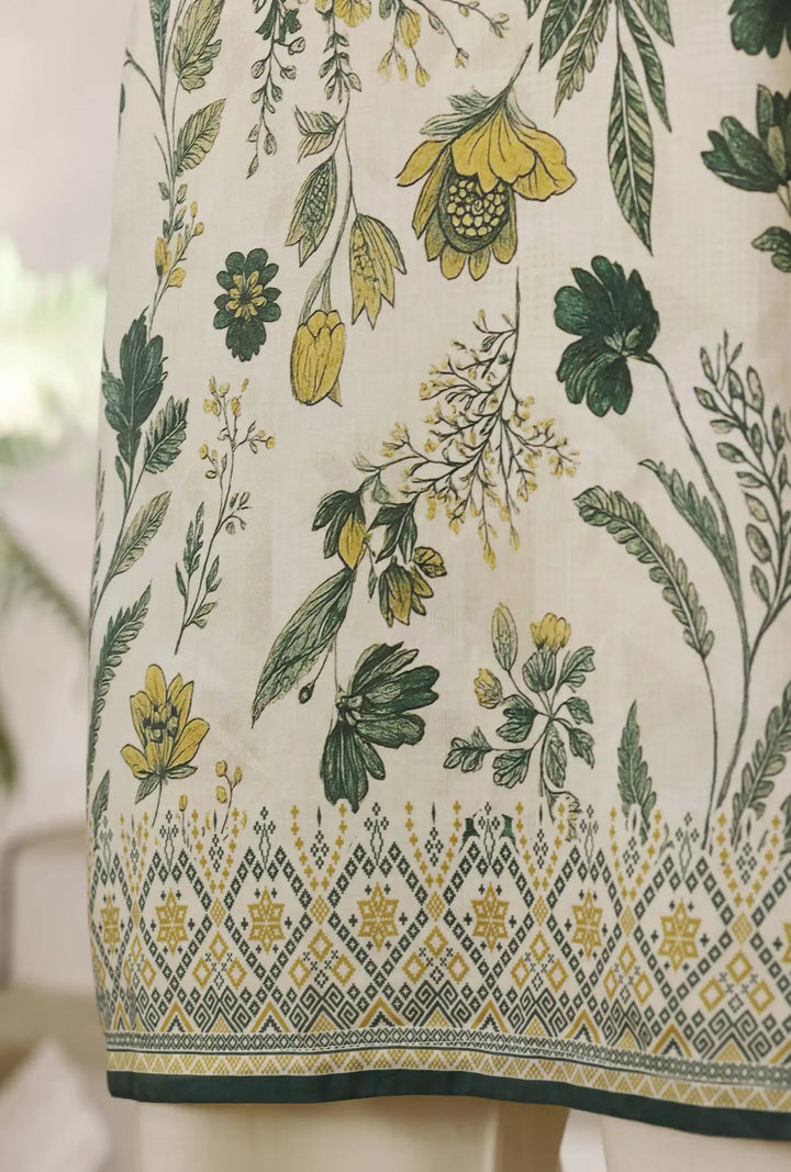 Teal Mosaic – 3-Piece Printed Unstitched Lawn Suit