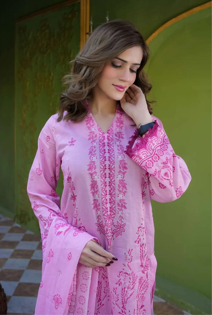 Blush Blossom 3-Piece Unstitched