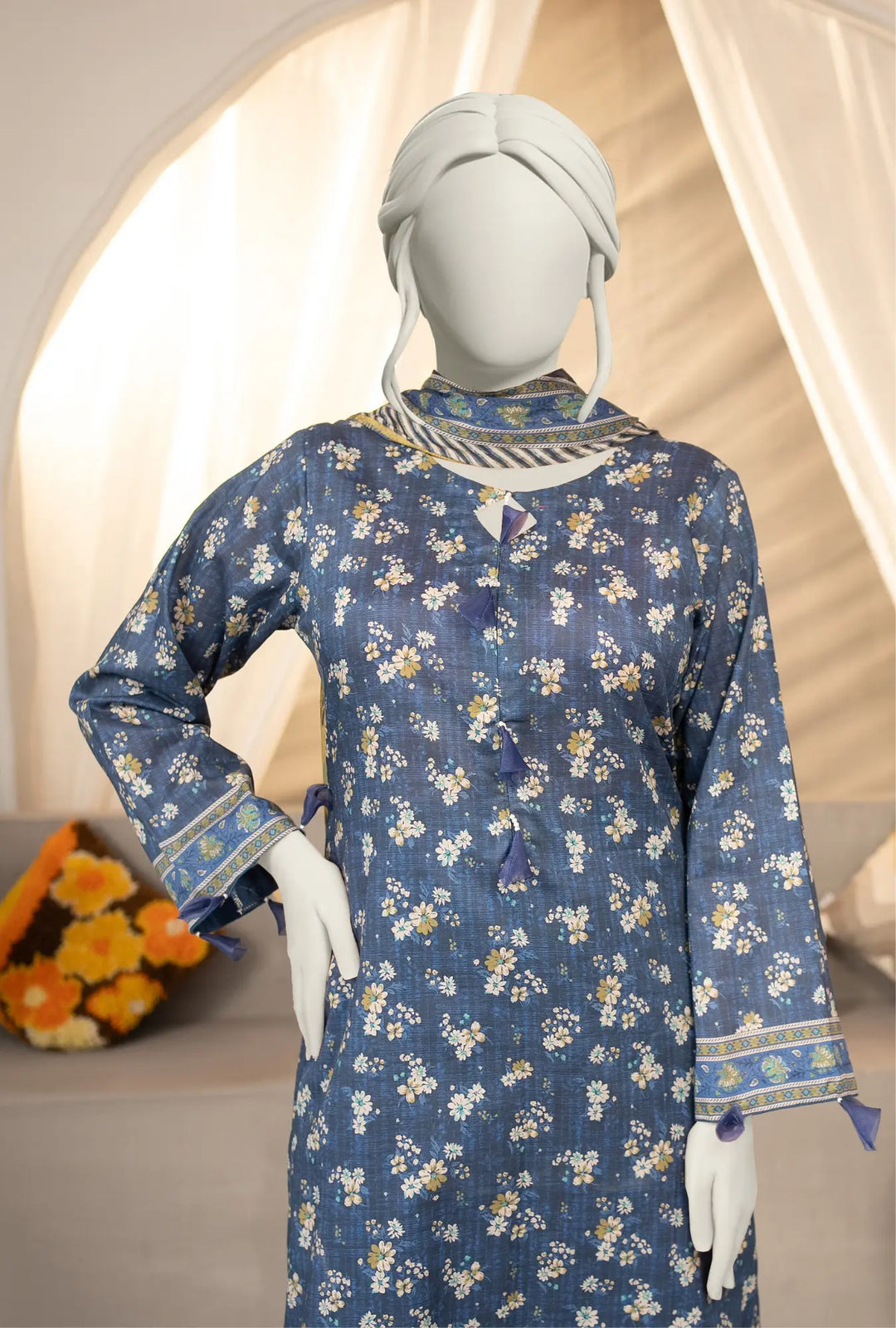 Indigo Daisy – 3-Piece Printed Unstitched Lawn Suit
