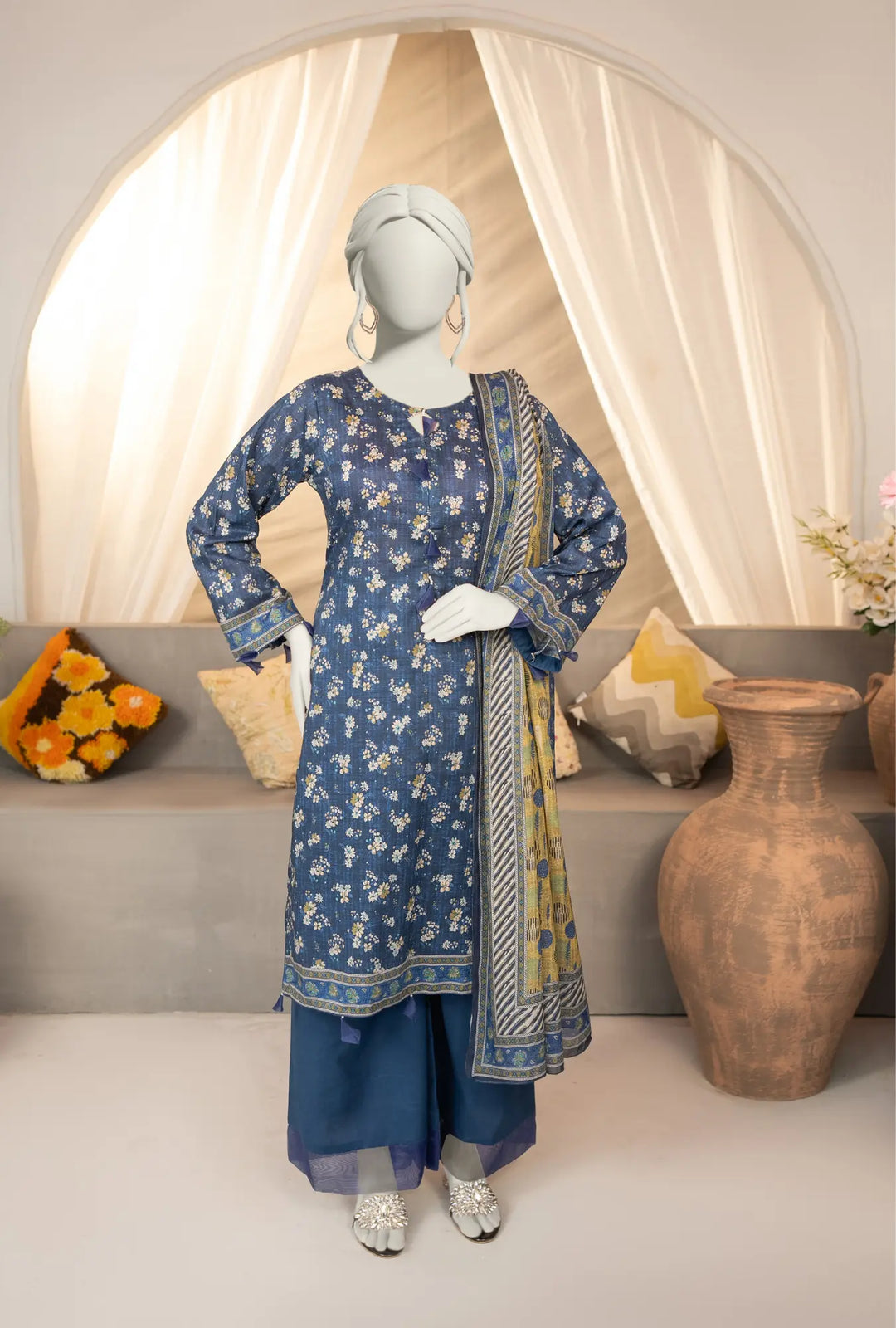 Indigo Daisy – 3-Piece Printed Unstitched Lawn Suit