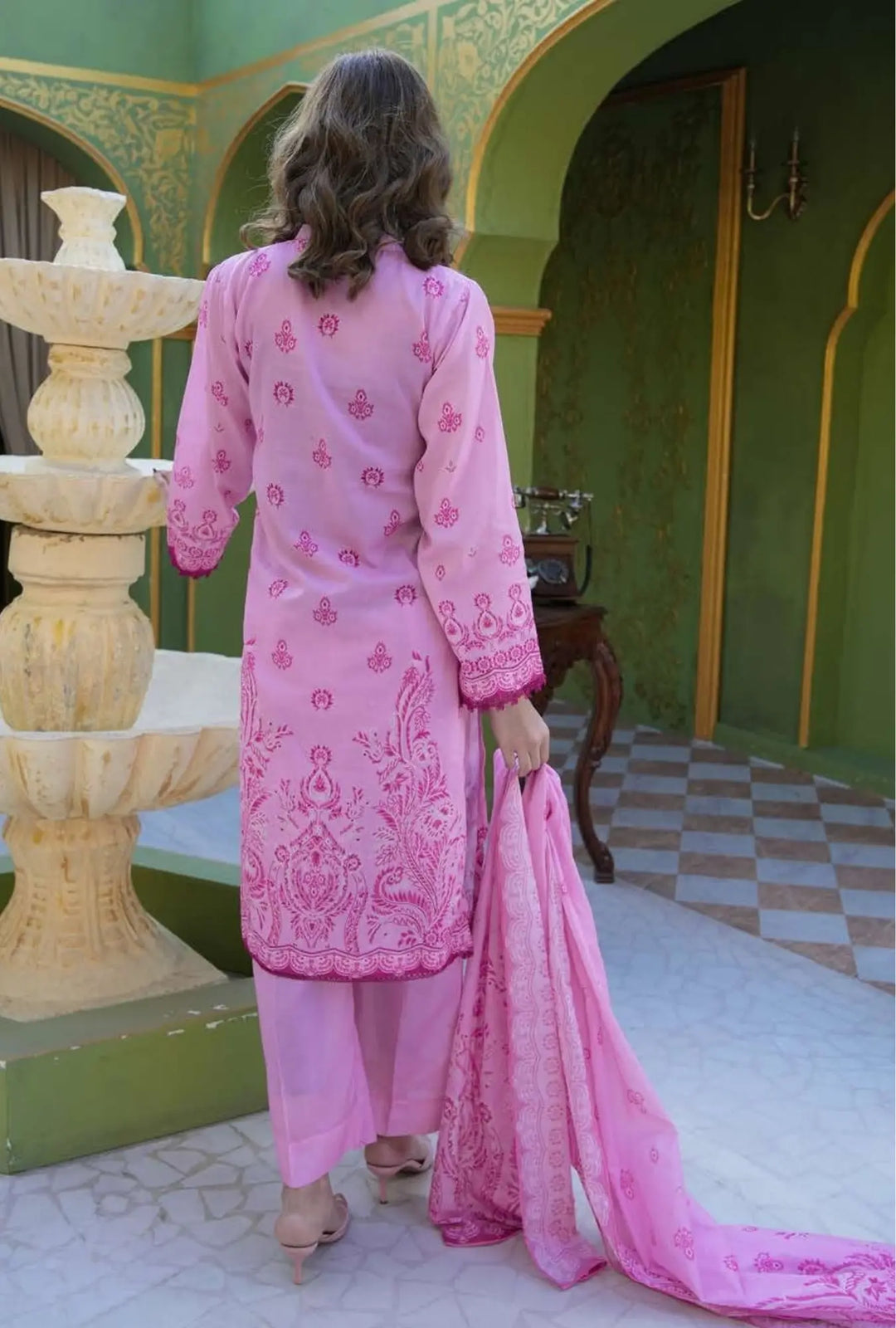 Blush Blossom 3-Piece Unstitched