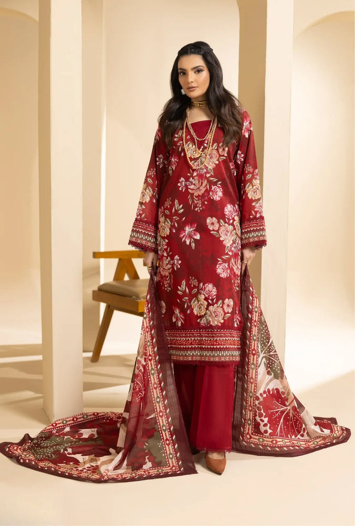 Ruby Rose – 3-Piece Printed Unstitched Lawn Suit