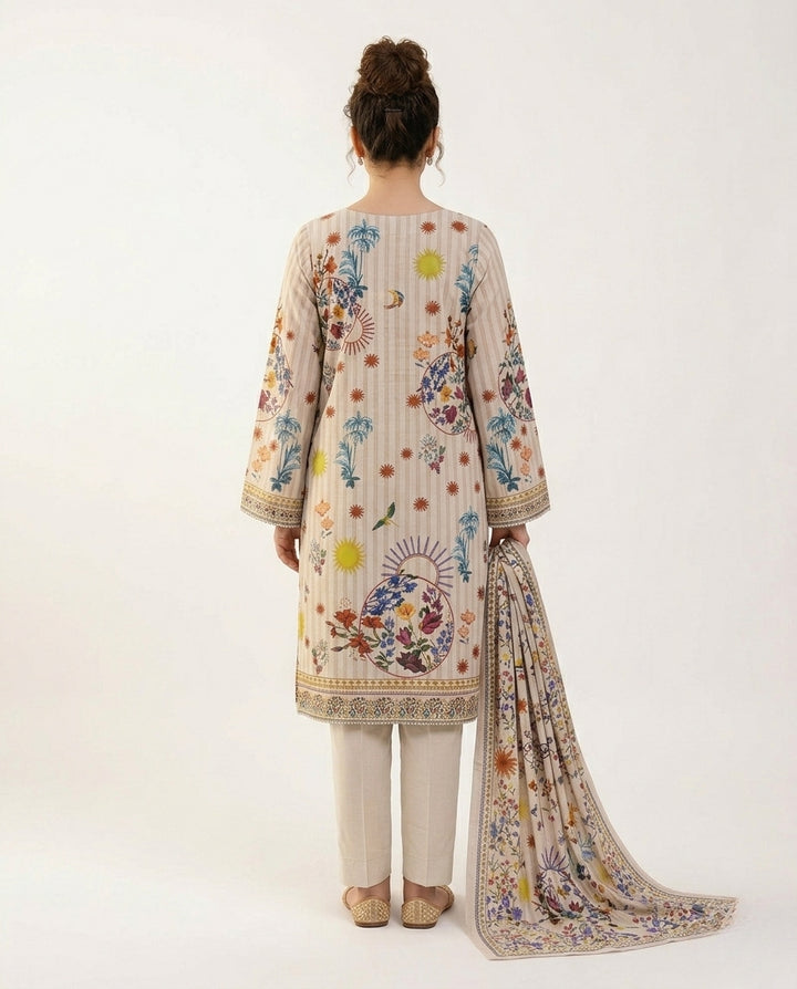Lawn Suit with Voile Dupatta